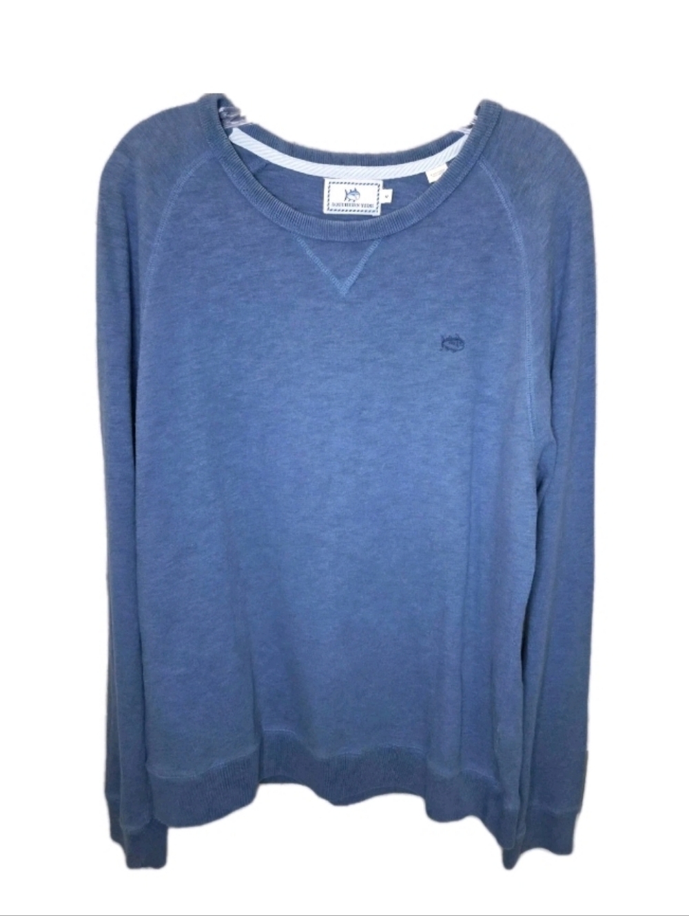 Southern Tide Mens Crew Neck Sweatshirt Size M Blue Skipjack Logo Cotton